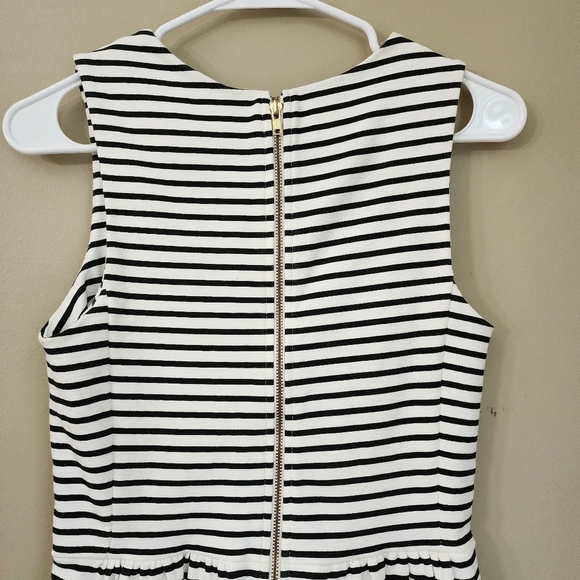 J.Crew Striped Black and White Sleeveless Dress Size XS  Front pockets - Picture 6 of 11